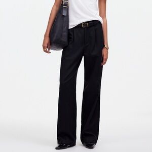 Petite Slouchy Straight Pants in Drapey Twill